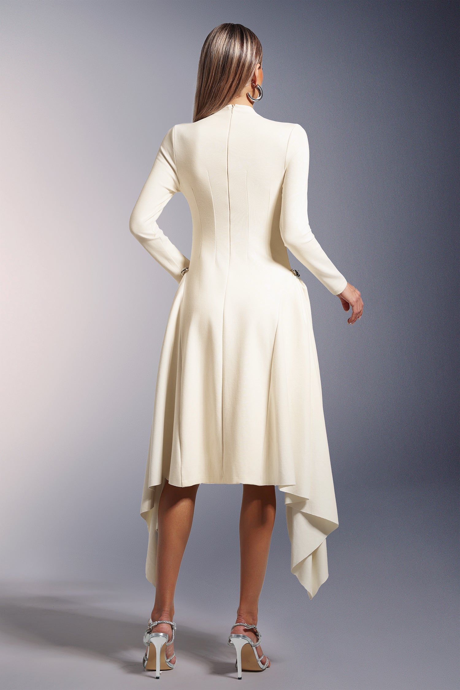 Sylvia Long Sleeves  Midi Dress D250601352