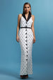 Daryl Sleevess Polka Dot V-Neck Maxi Dress by Bella Barnett
