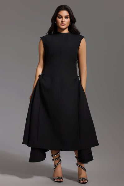 Black - Paca Choker Sleeveless Maxi Dress by Bella Barnett