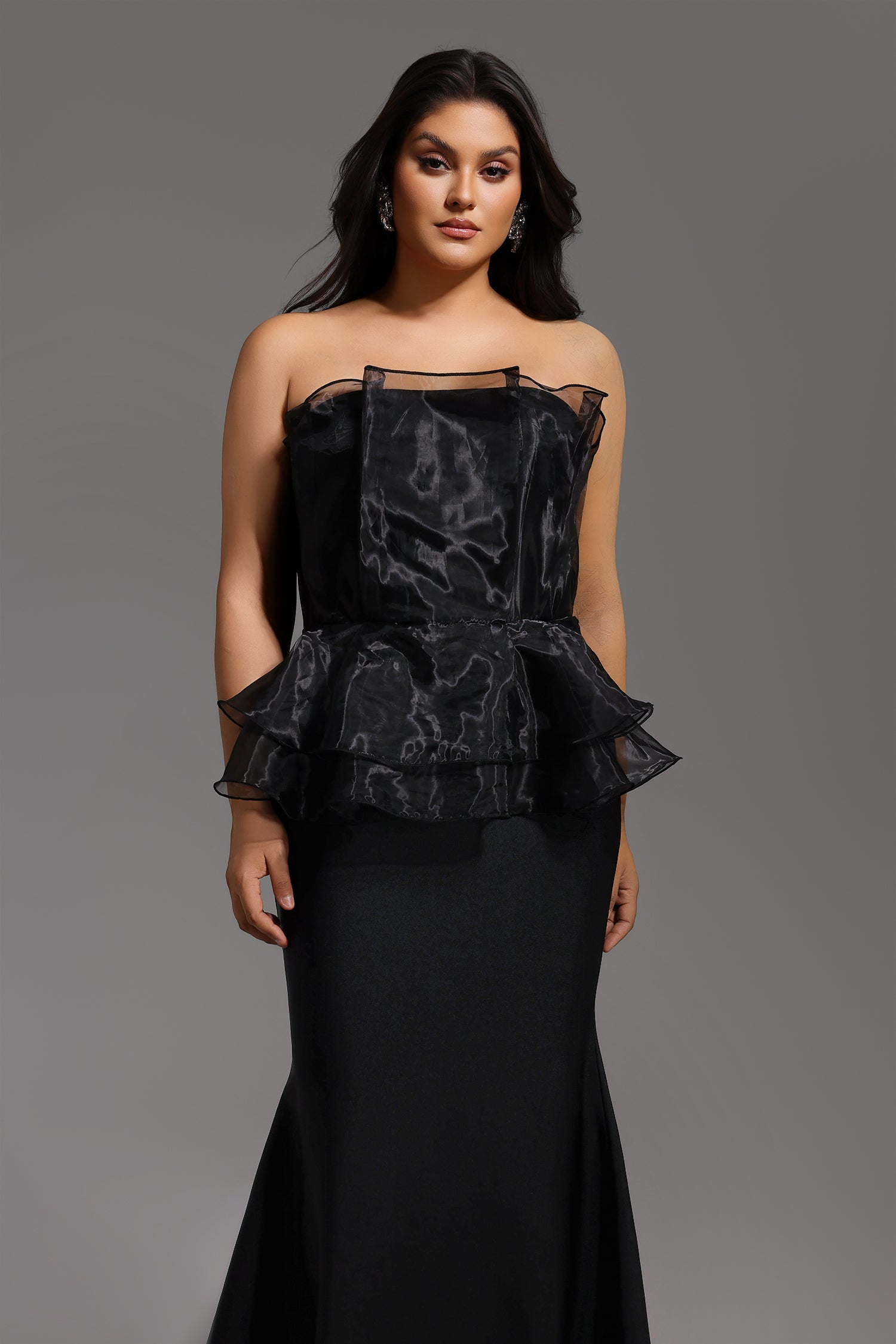 Oria Sleeveless Fishtail Bandage Maxi Dress D250201579