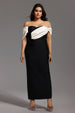 Lala Off-The-Shoulder Fold Bandage Maxi Dress by Bella Barnett