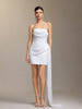 Vali Strapless Pleated Ribbon Mini Skirt by Bella Barnett