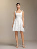Tutuni Lace Square-neck Halter Mini Dress by Bella Barnett