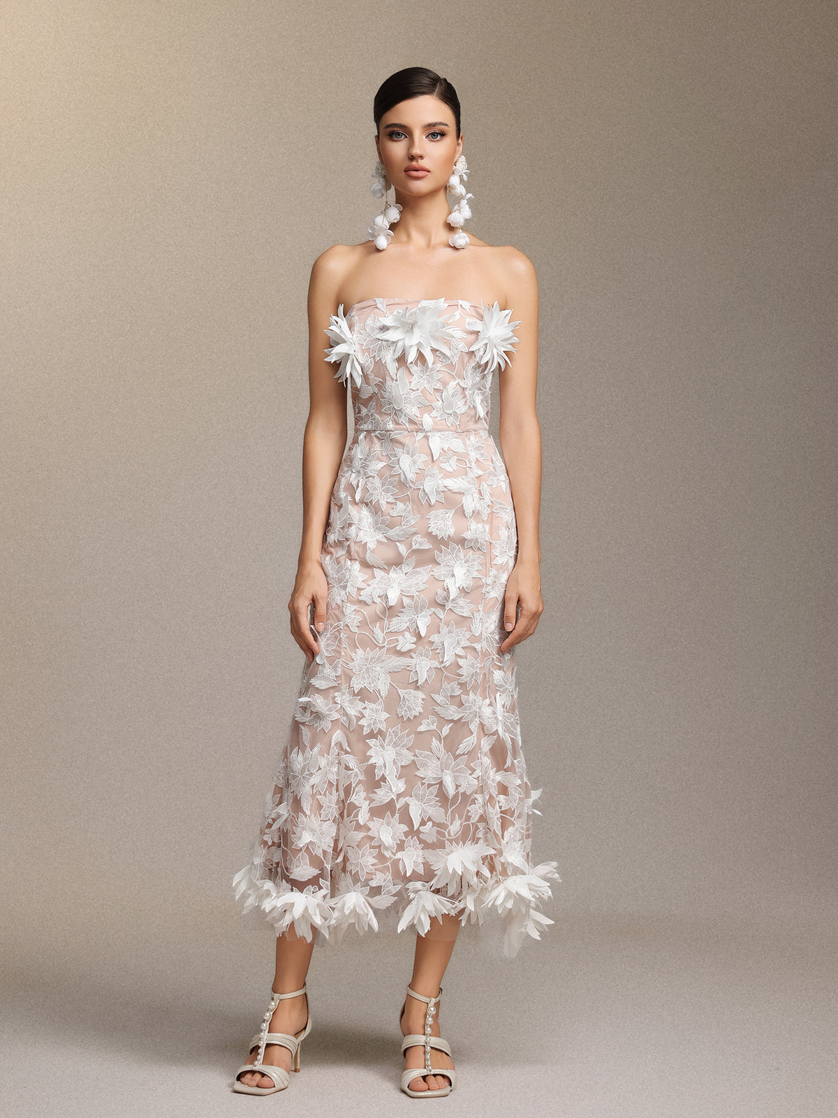 Kater Sleeveless Flowers Lace Maxi Dress D250401524