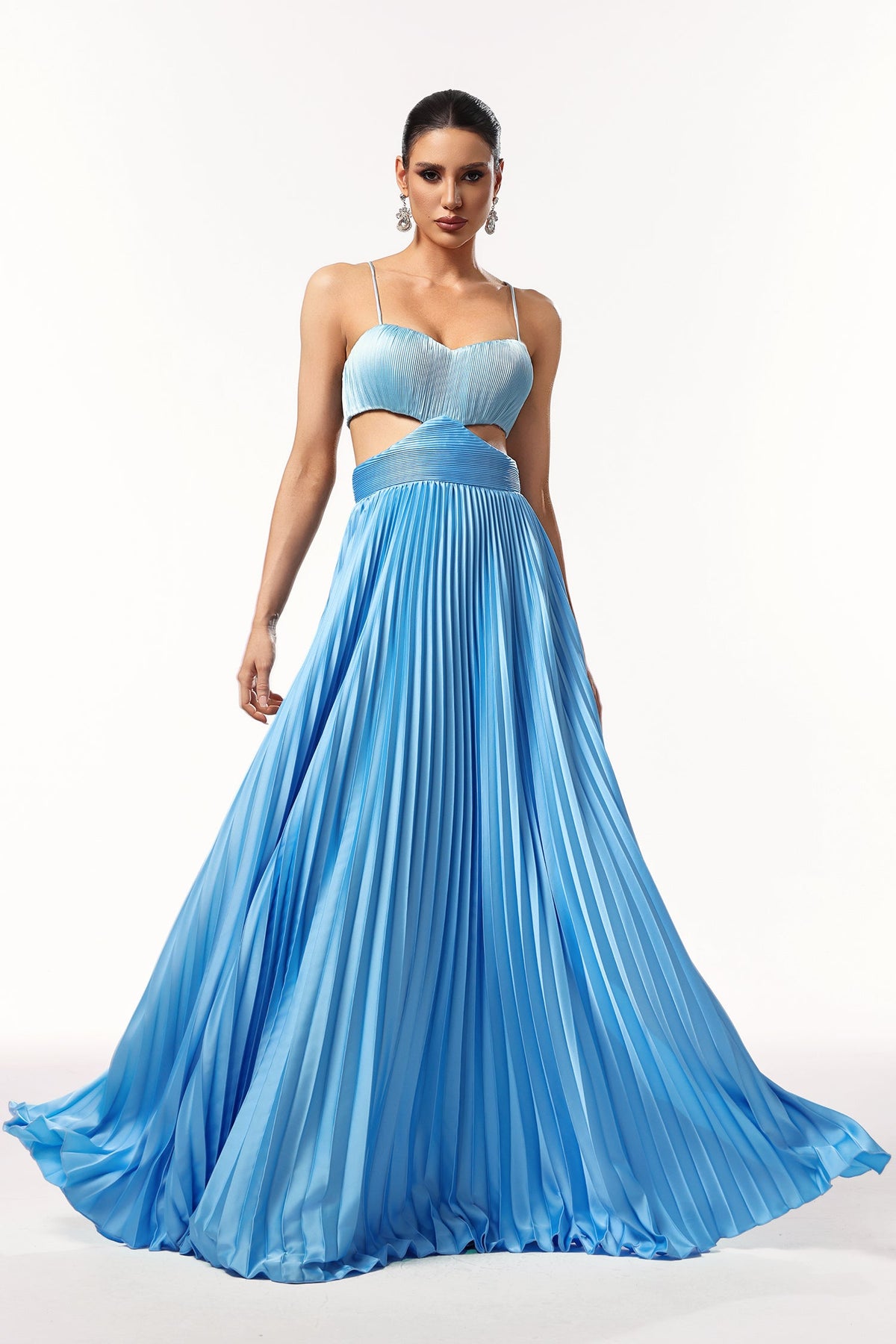 Moua Sleeveless Wrinkle Maxi Dress D250704403