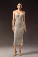 Logan Sleeveless Diamond Midi Dress by Bella Barnett