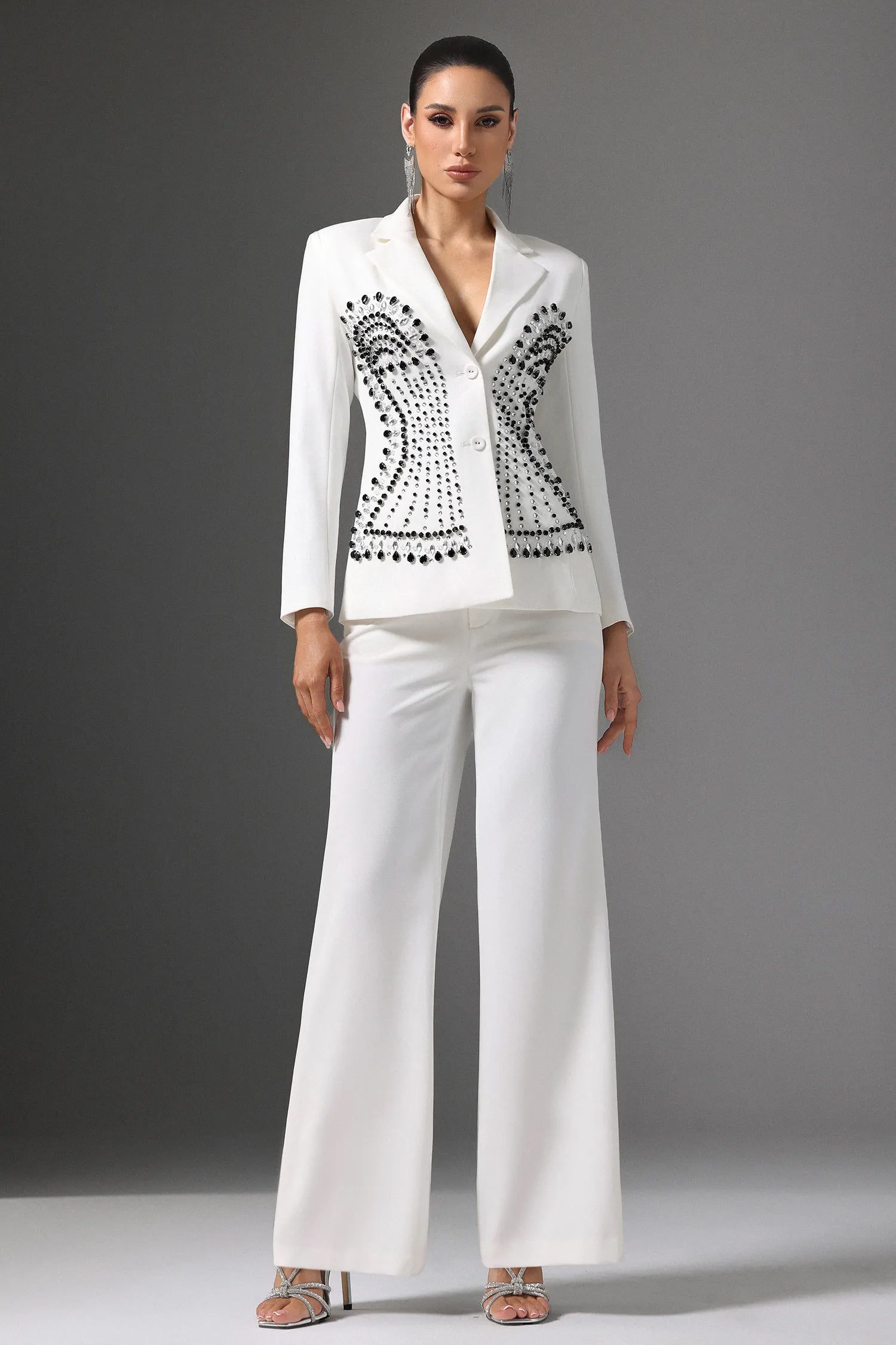 Jayne Symmetrical Beaded Suit D250904102