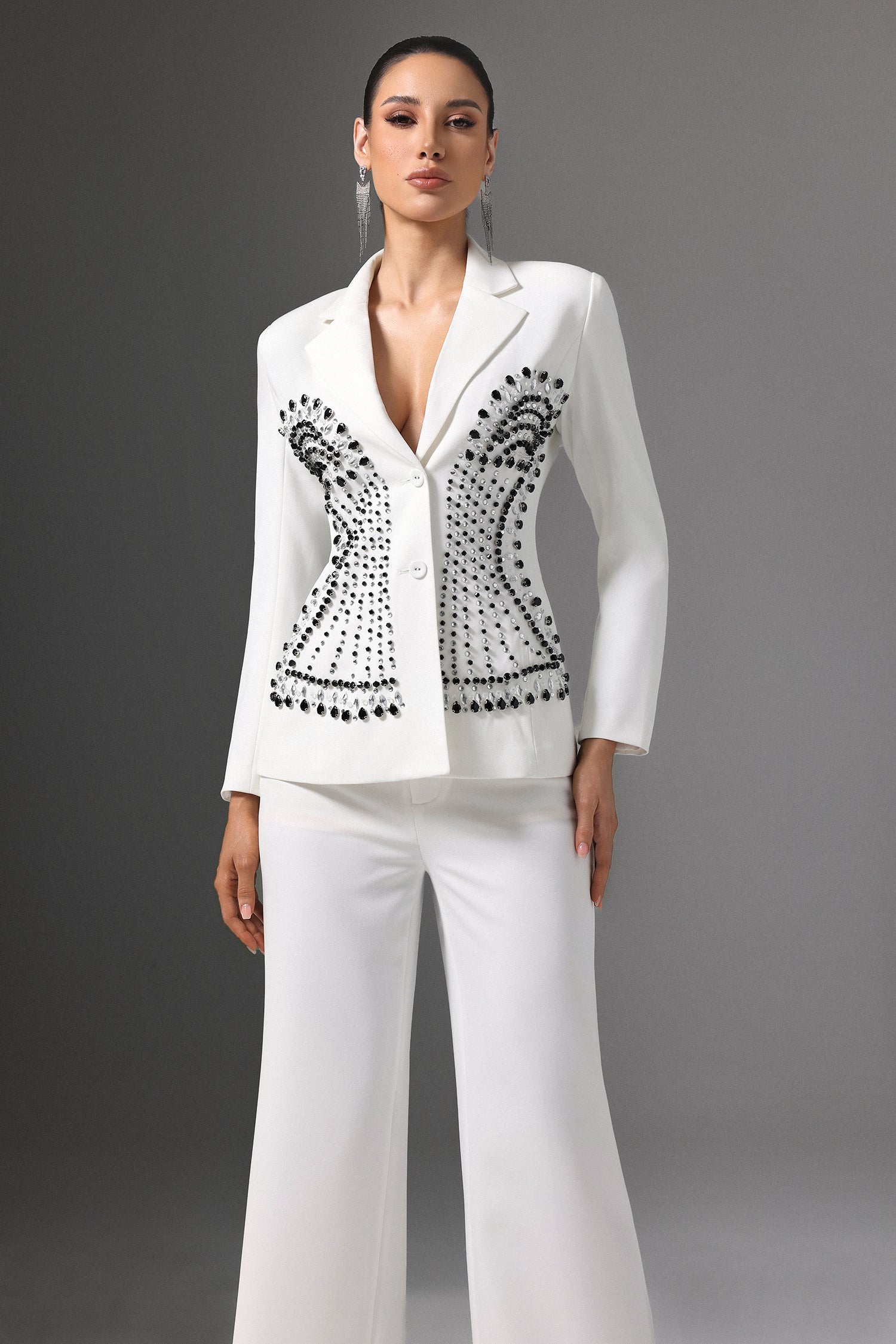 Jayne Symmetrical Beaded Suit D250904102