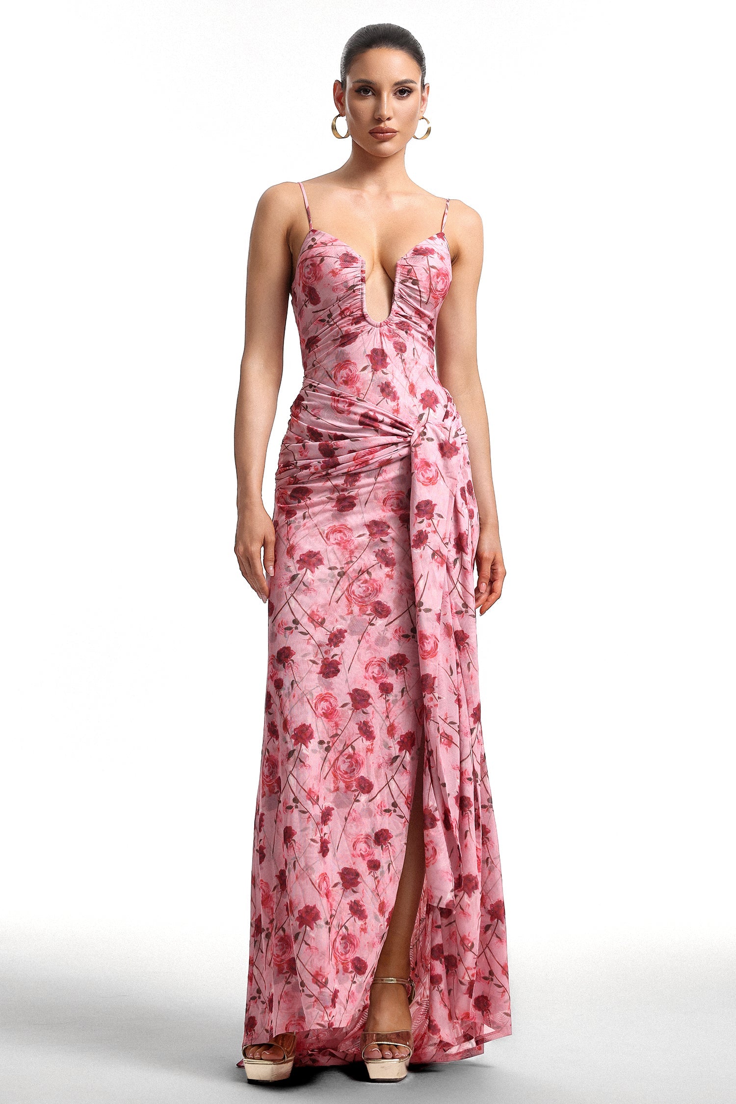 Moto Pink Floral Print Cami Maxi Dress D250703403