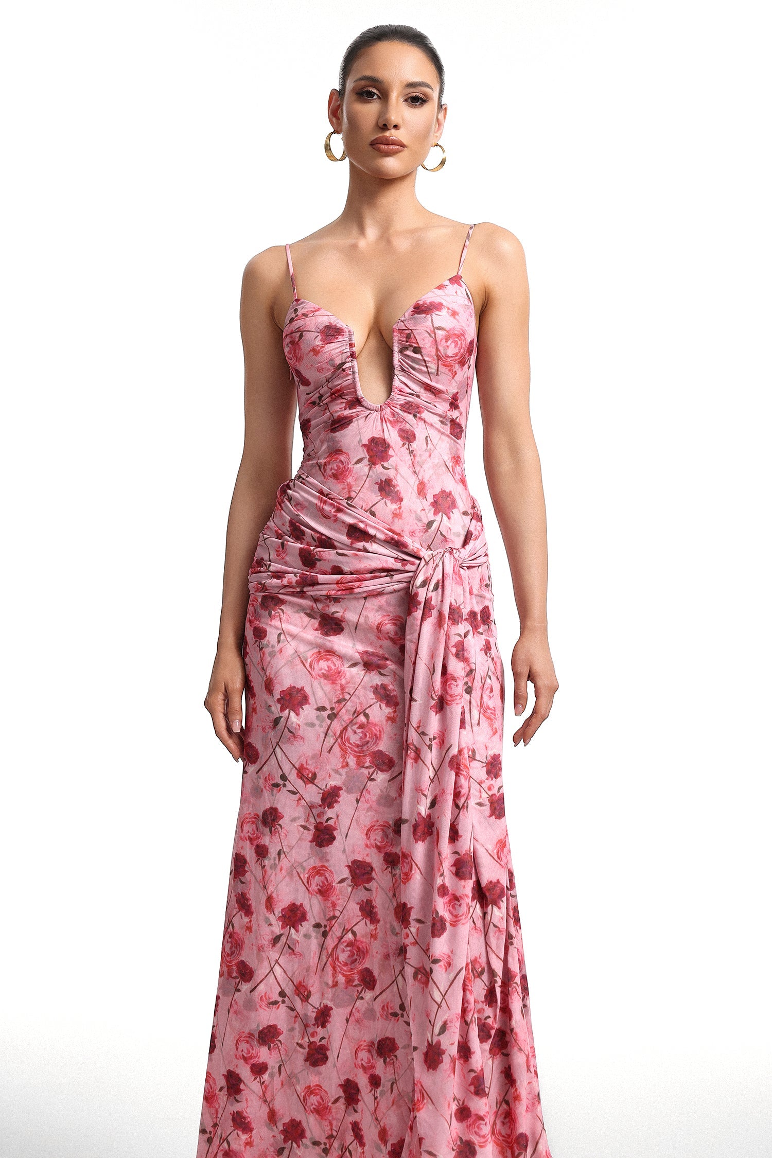 Moto Pink Floral Print Cami Maxi Dress D250703403