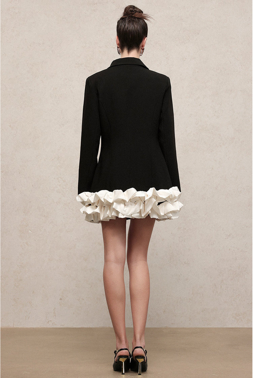 Leonie Elegant Tailored Long Sleeve Woven Mini Dress C251000027