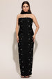 Nesya Sleeveless Pearl Bandage Maxi Dress by Bella Barnett