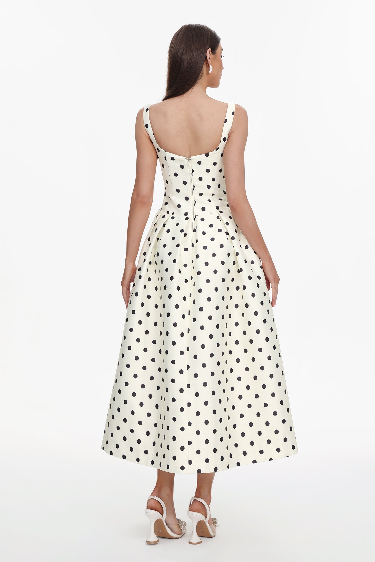 Zada Sleeveless Wave Point Maxi Dress D250501544