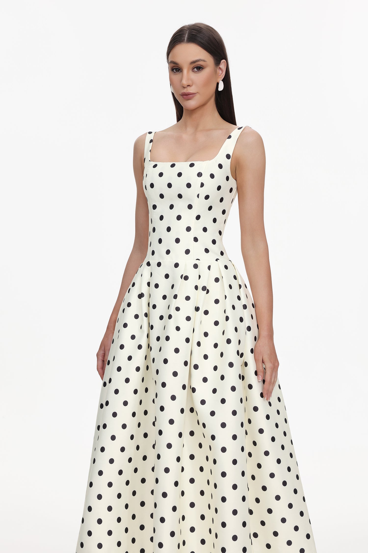Zada Sleeveless Wave Point Maxi Dress D250501544