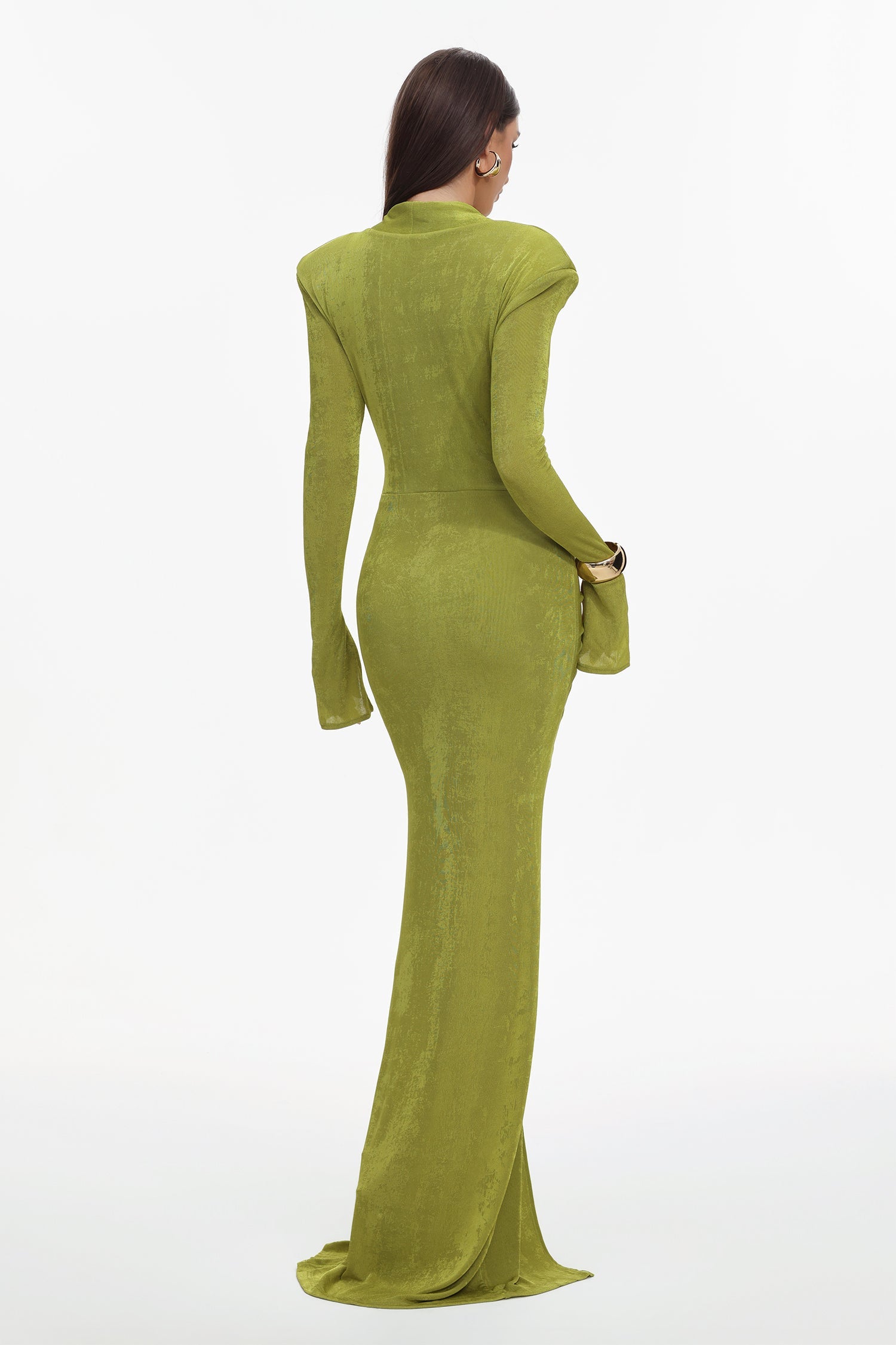 Naomi V-neck Long Sleeves Maxi Dress D241001464