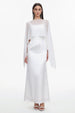 Sinai Elegant Flowy Sleeveless Chiffon Cape Maxi Dress by Bella Barnett