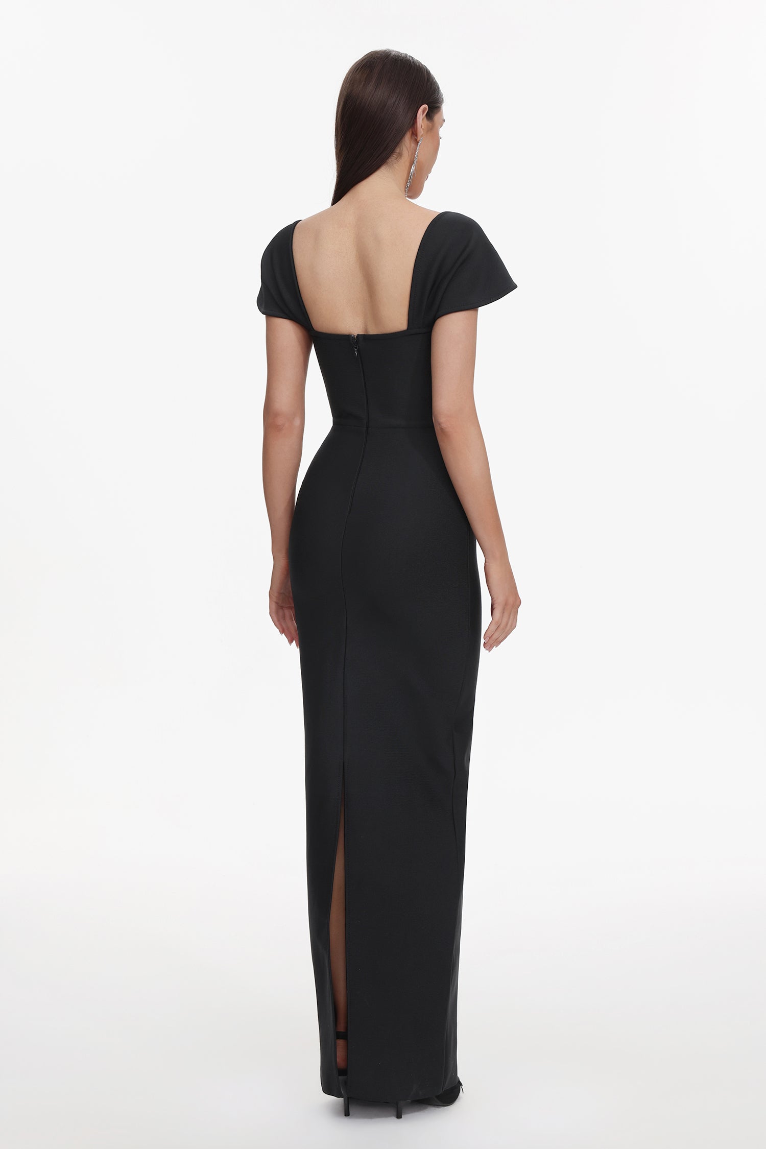 Romelle Short Sleeve Diamond Bandage Maxi Dress D250401435