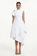 Weren Elegant Contour High Neck Asymmetric Maxi Dress by Bella Barnett