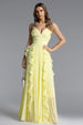 Viky Elegant Flowy Sleeveless Pleated Ruffle Maxi Dress by Bella Barnett