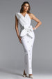 Ohney Chic Contour Strapless Asymmetric Rhinestone Maxi Dress by Bella Barnett
