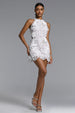 Nadja Romantic Contour Sleeveless Floral Lace Mini Dress by Bella Barnett