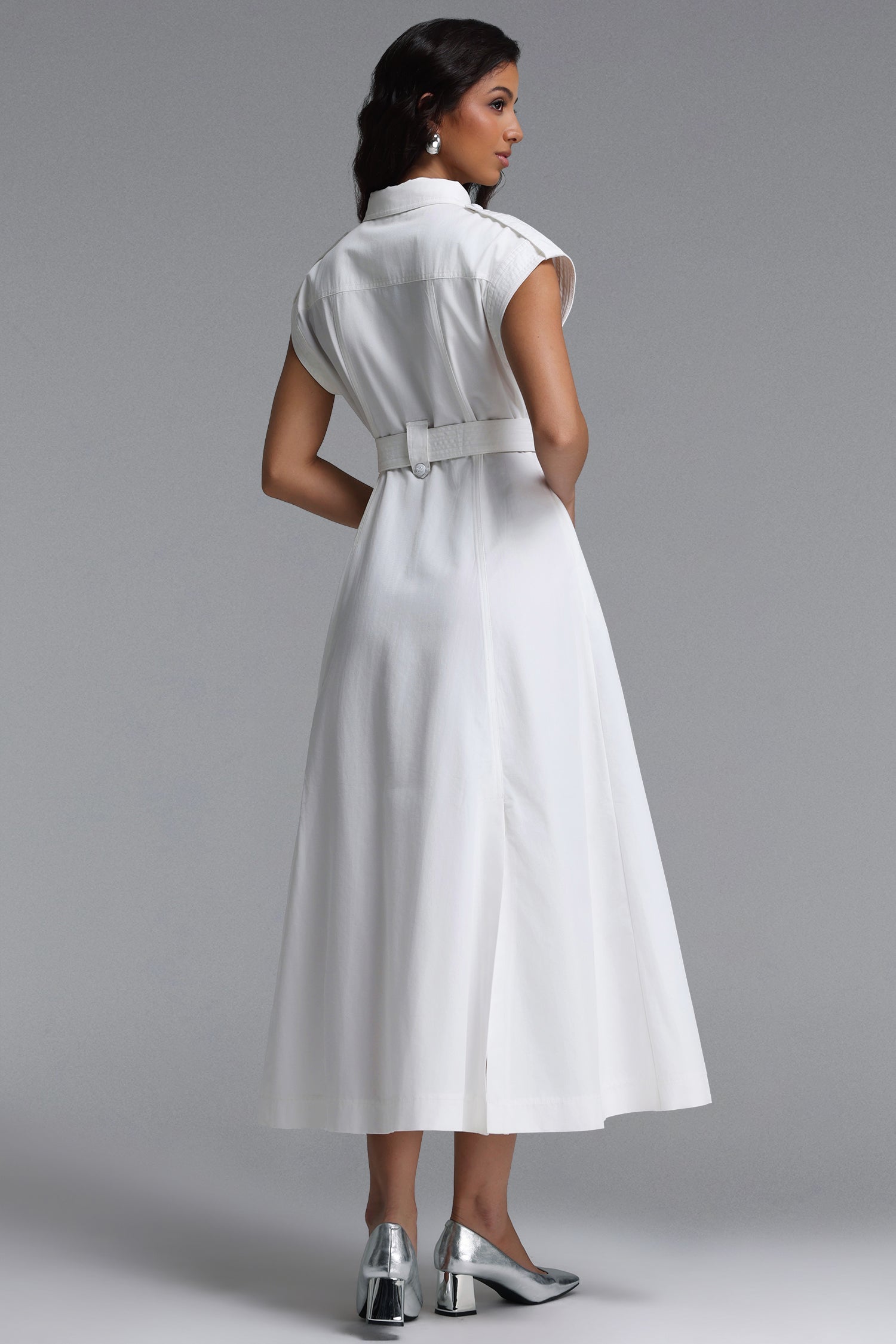 Siayh Elegant Tailored Sleeveless Woven Maxi Dress C260400057