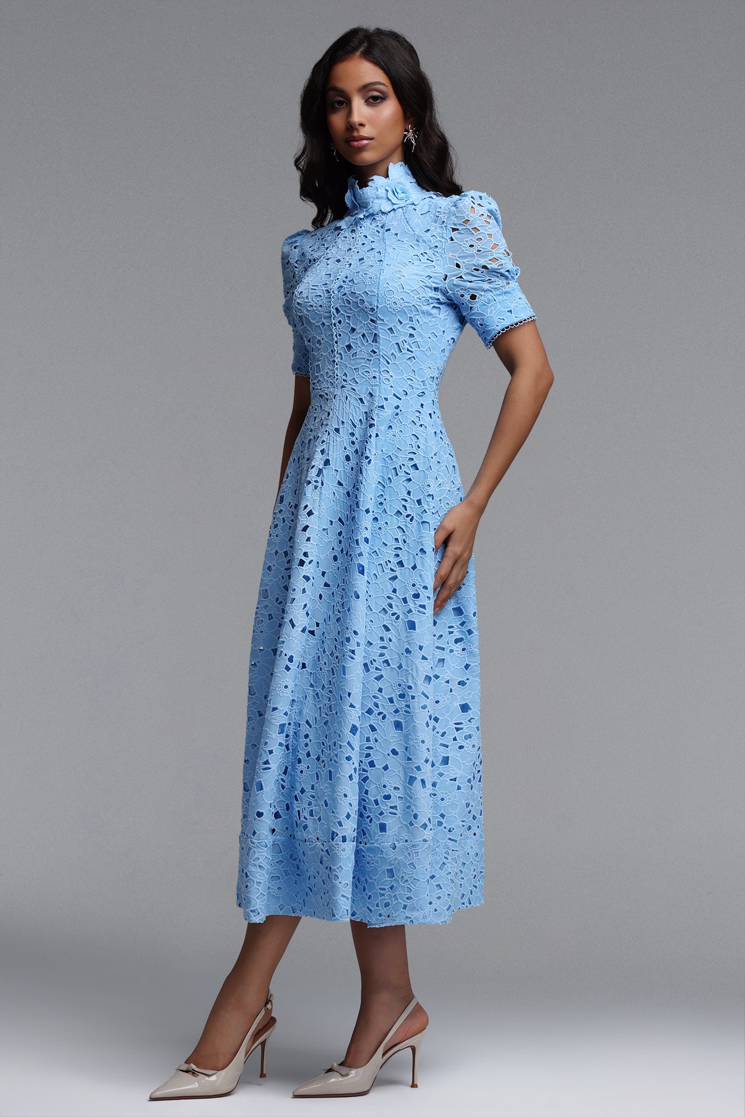 Kitsu Short Sleeve Midi Dress C260450141