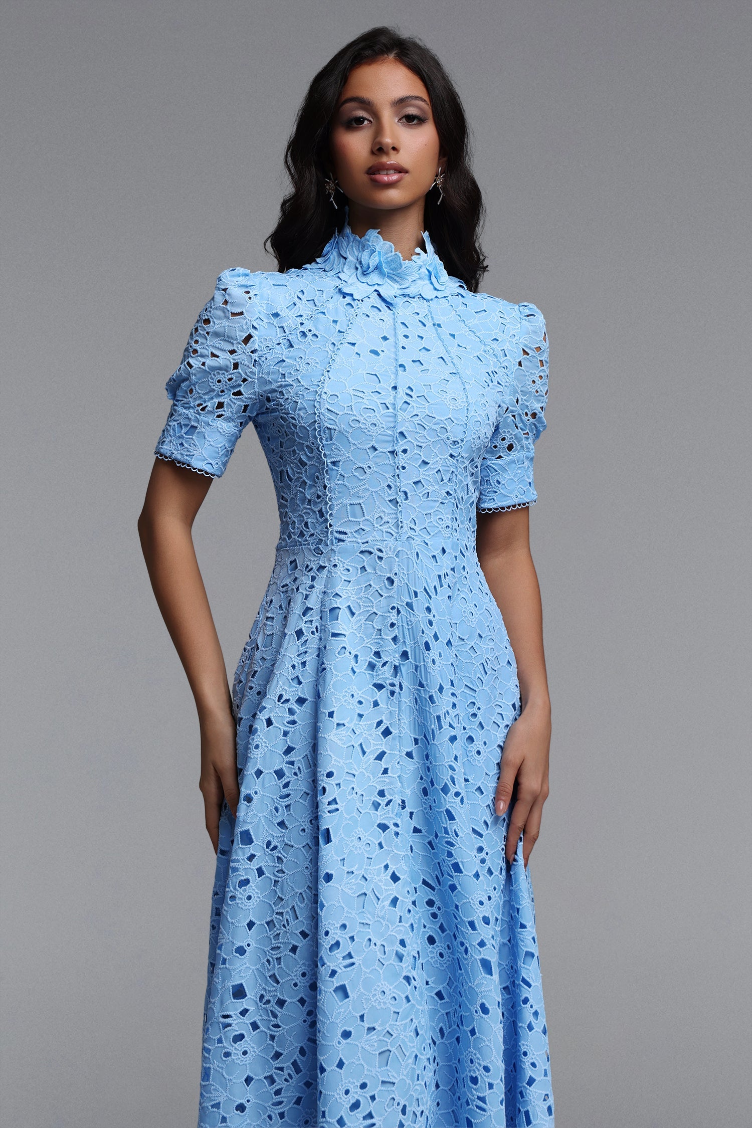 Kitsu Short Sleeve Midi Dress C260450141