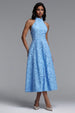 Nuvola Halter Midi Dress by Bella Barnett
