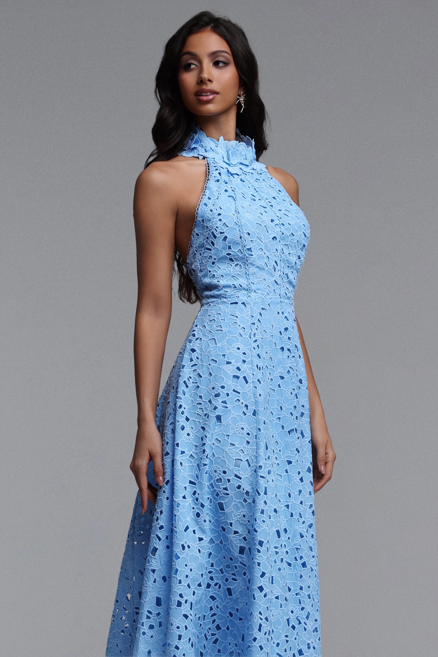 Nuvola Halter Midi Dress C260420035