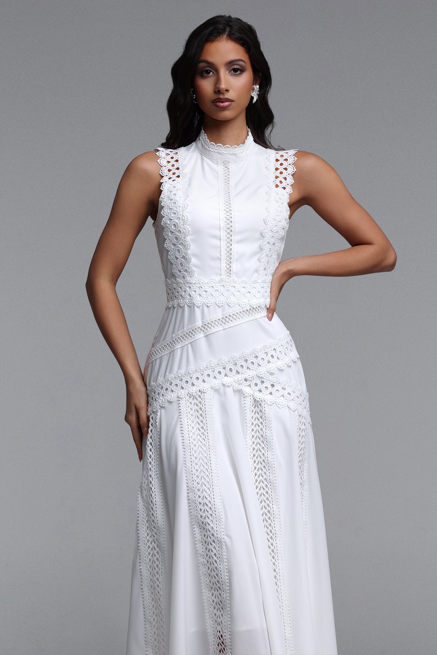Inez Resort Contour Sleeveless Woven Maxi Dress C260500010
