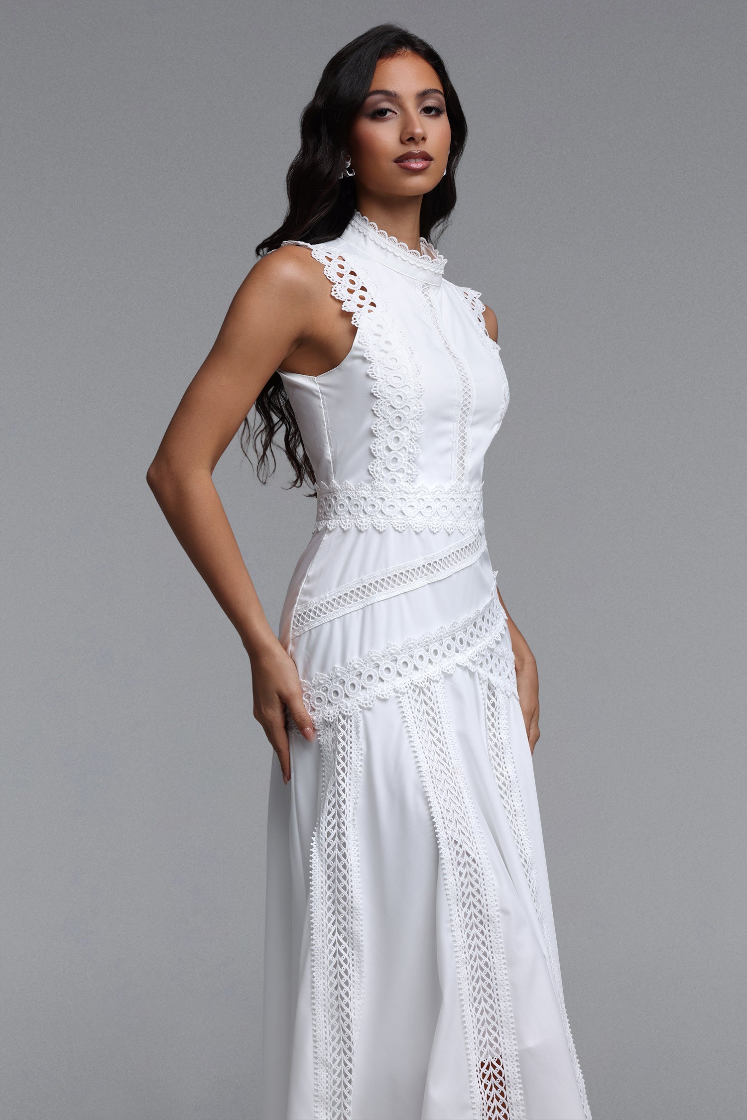 Inez Resort Contour Sleeveless Woven Maxi Dress C260500010