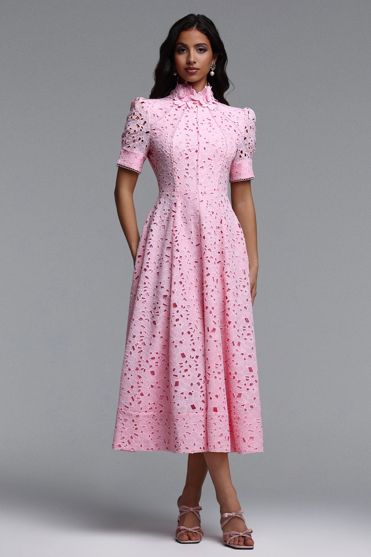Kitsu Short Sleeve Midi Dress C260450143