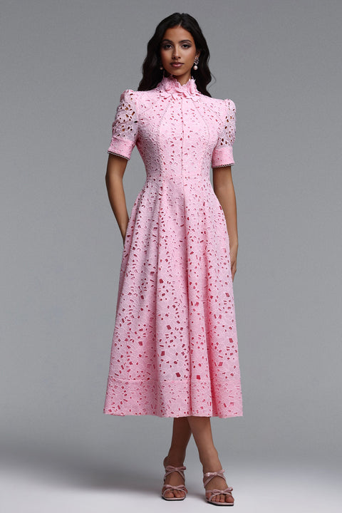 Kitsu Short Sleeve Midi Dress by Bella Barnett