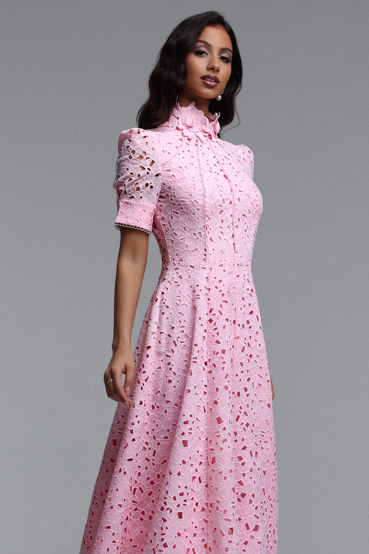 Kitsu Short Sleeve Midi Dress C260450143