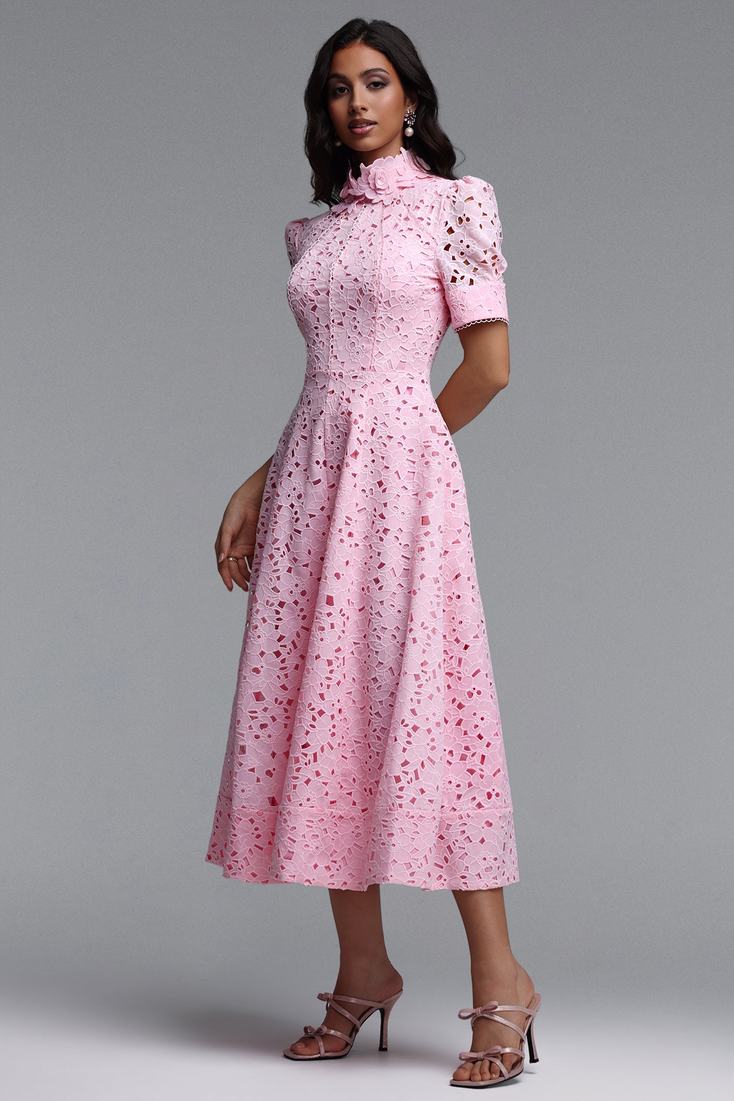 Kitsu Short Sleeve Midi Dress C260450143