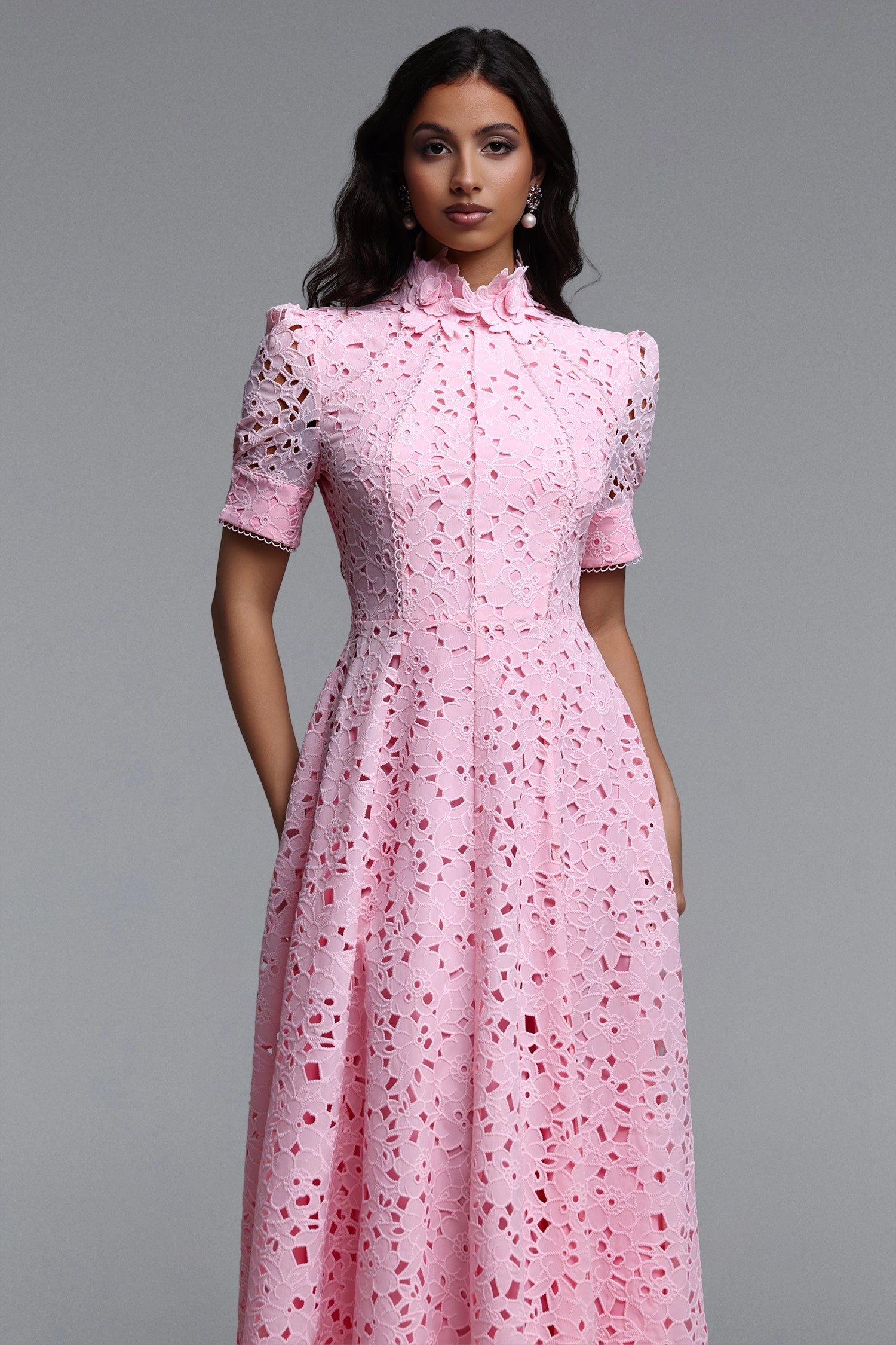 Kitsu Short Sleeve Midi Dress C260450143
