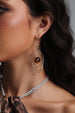Filasy Gold Amber Long Drop Earrings by Bella Barnett