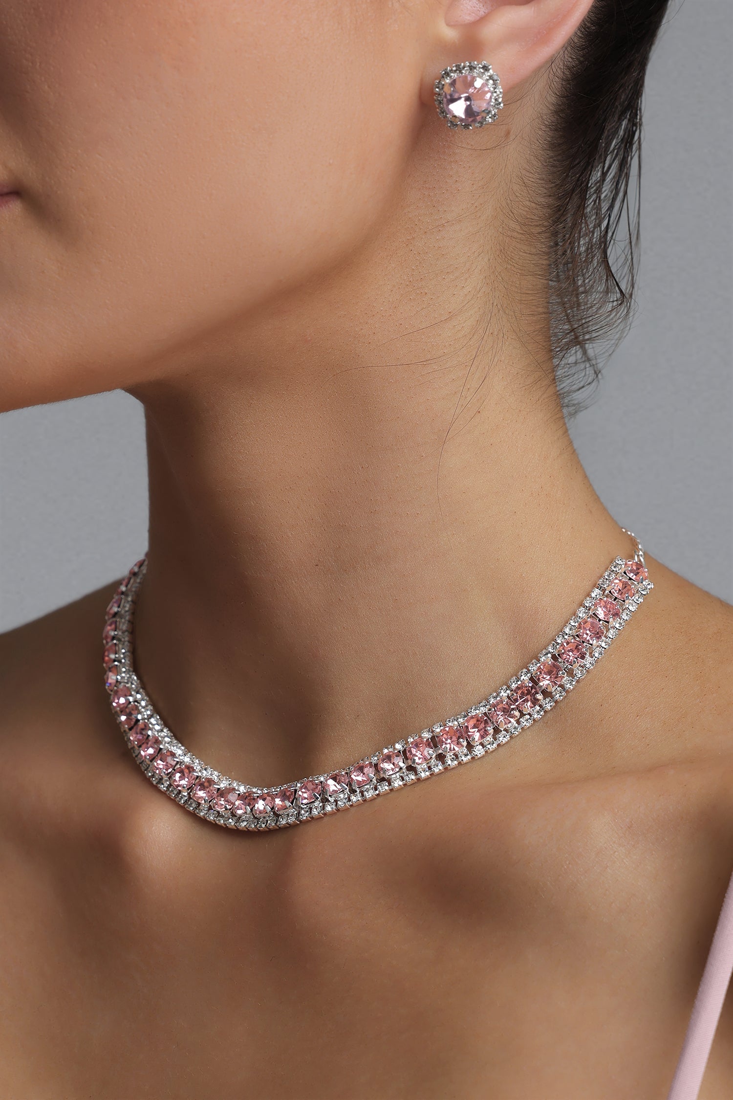 Terlyn Dainty Round Diamond Jewelry Two Piece Set A260600404