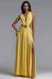 Ivanna Resort Flowy V Neck Sleeveless Slit Woven Maxi Dress by Bella Barnett