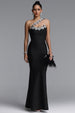 Islay Glamorous One Shoulder Rhinestone Mermaid Bandage Maxi Dress by bellabarnett
