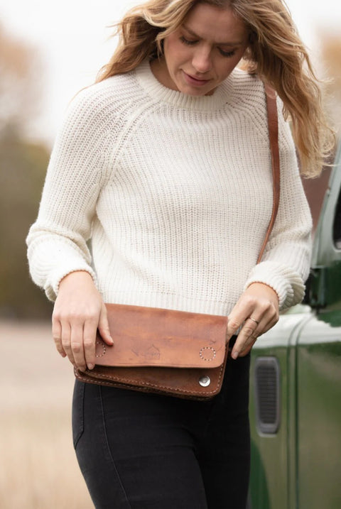 The Kenitra Shoulder Bag In Tan by Berber Leather