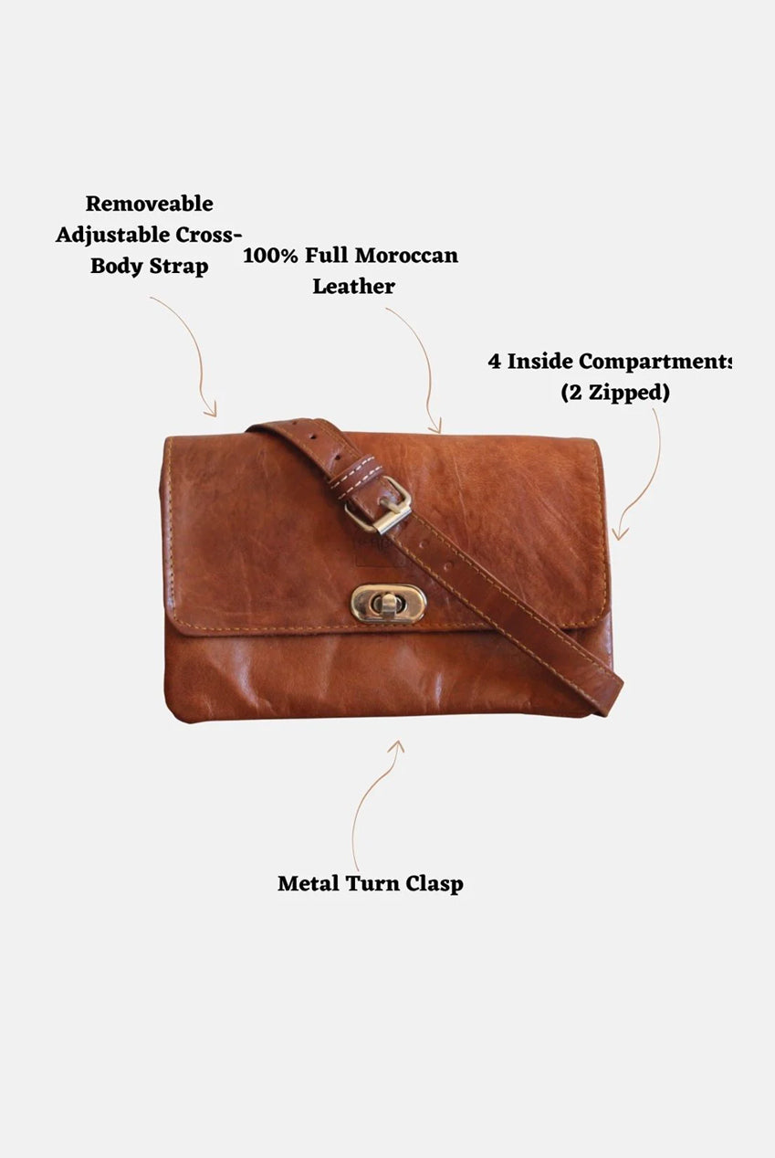 The Kenitra Soft Cross-Body Bag In Tan 2204