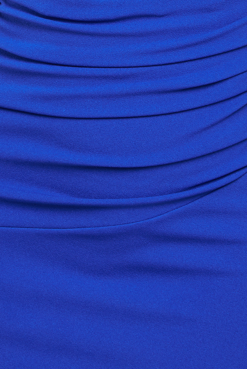 Off The Shoulder Frill Bodice Midi Dress - Royal Blue DR4255