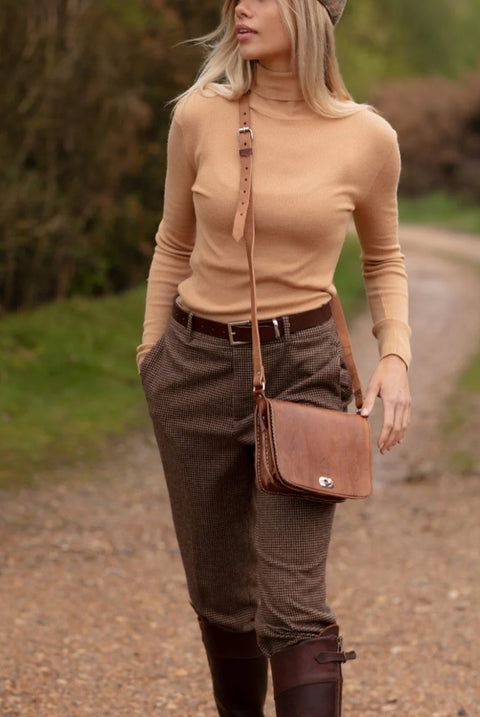 The Kenitra Cross-Body Bag In Tan by Berber Leather