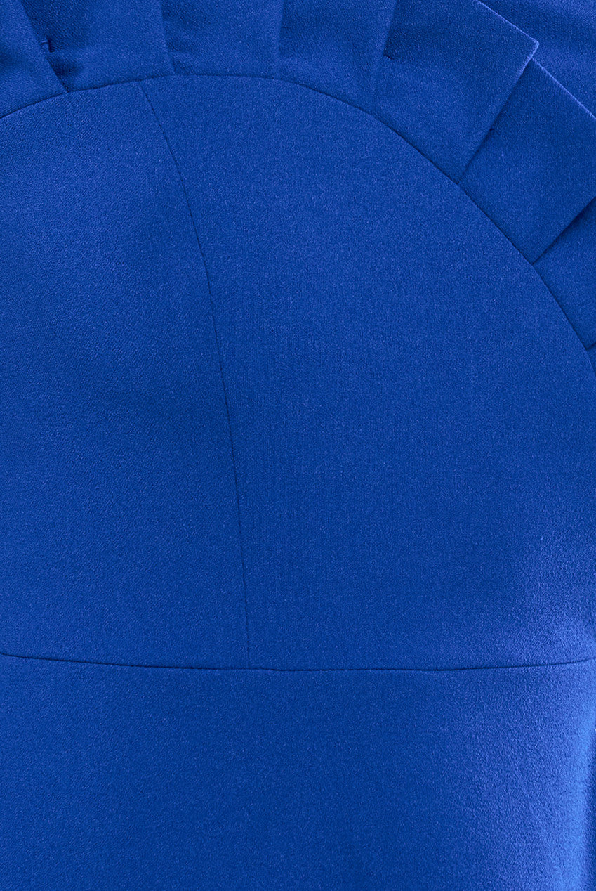 Frilled Halter Neck Strap Midi Dress - Royal Blue DR4205