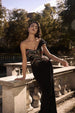 Stolen Strapless Sequin Embroidered Slit Bandage Maxi Dress by Bella Barnett