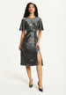 Silver Sequin Midi Party Dress by Liquorish