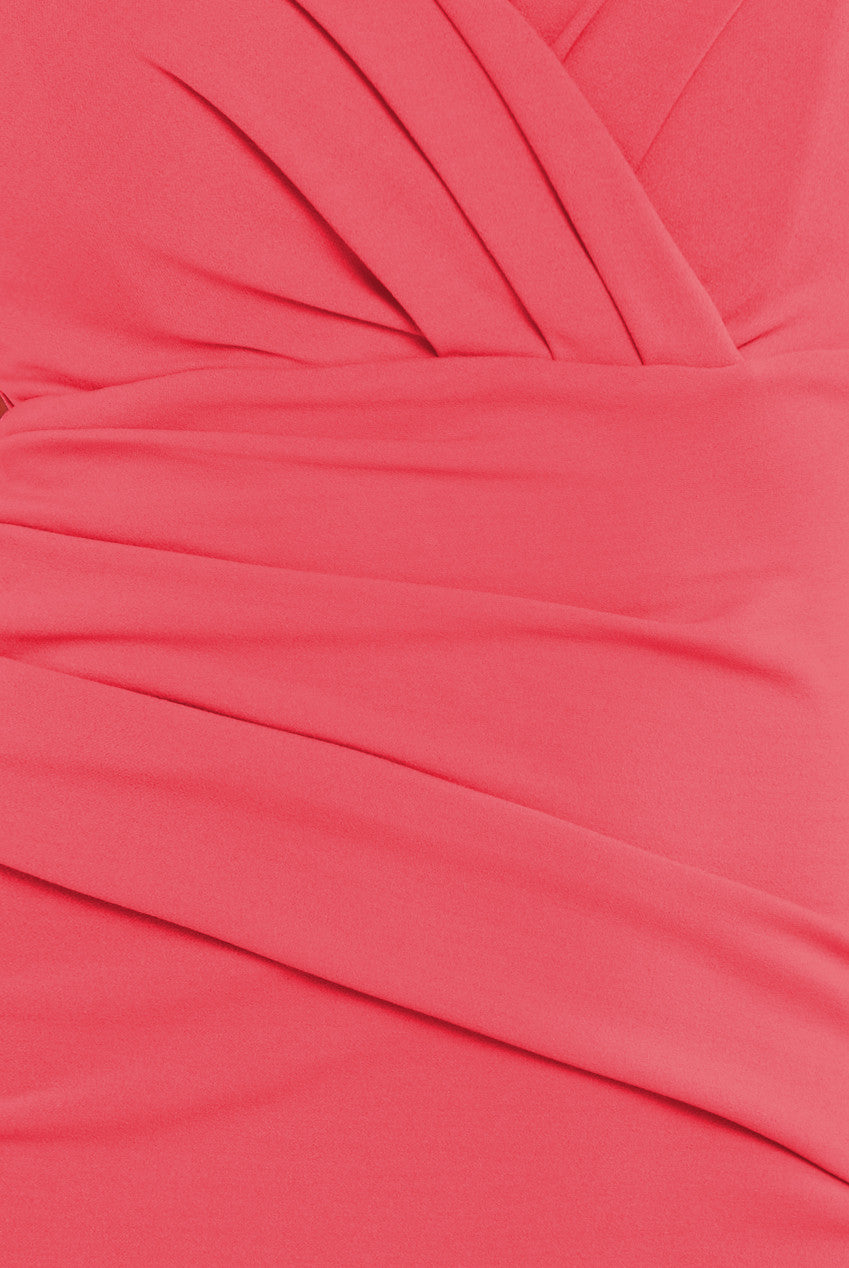 Bardot Pleated Maxi Dress - Coral DR1092