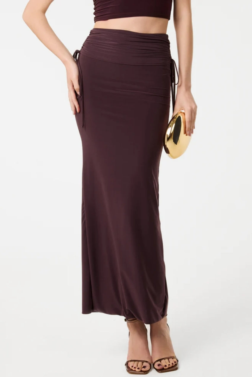 Ruched Side Maxi Skirt SS26200P030